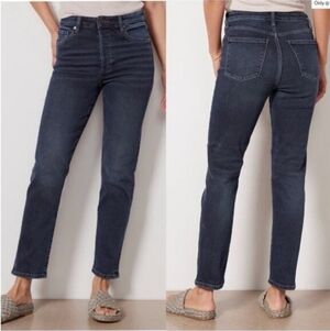 Evereve Dark Wash Straight Jeans